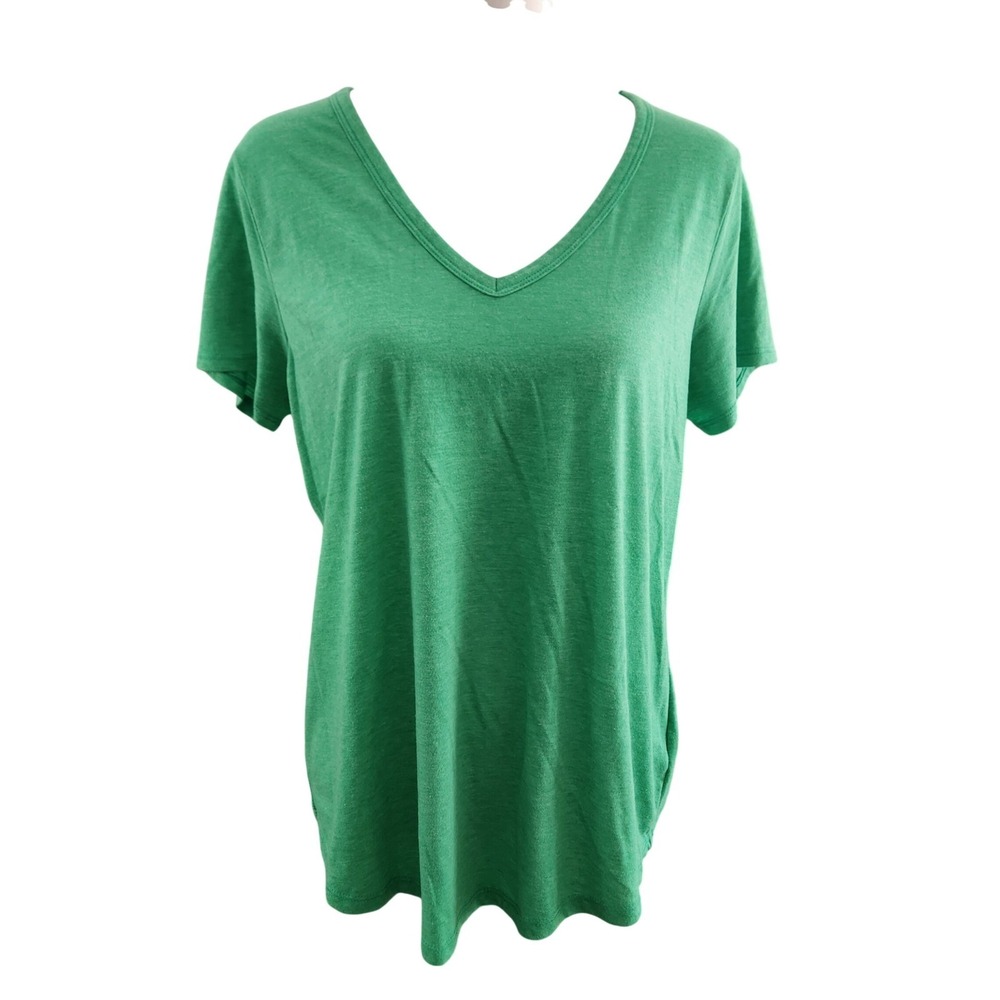 TORRID 00 Classic Fit V Neck Short Sleeve‎ Green T Shirt Top Women